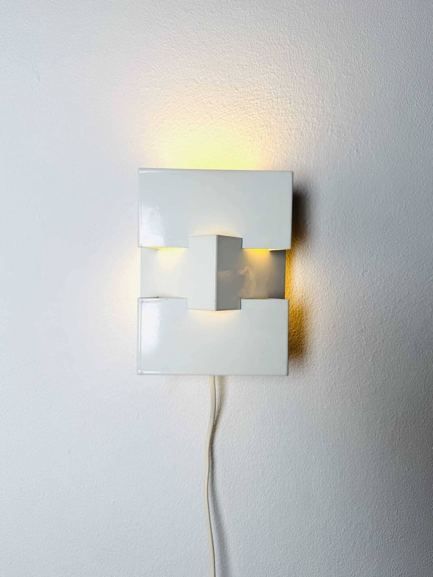 Triangular Geometric Wall Lamp By J.J.M. Hoogervorst For Anvia Nederland, The Netherlands 1960S