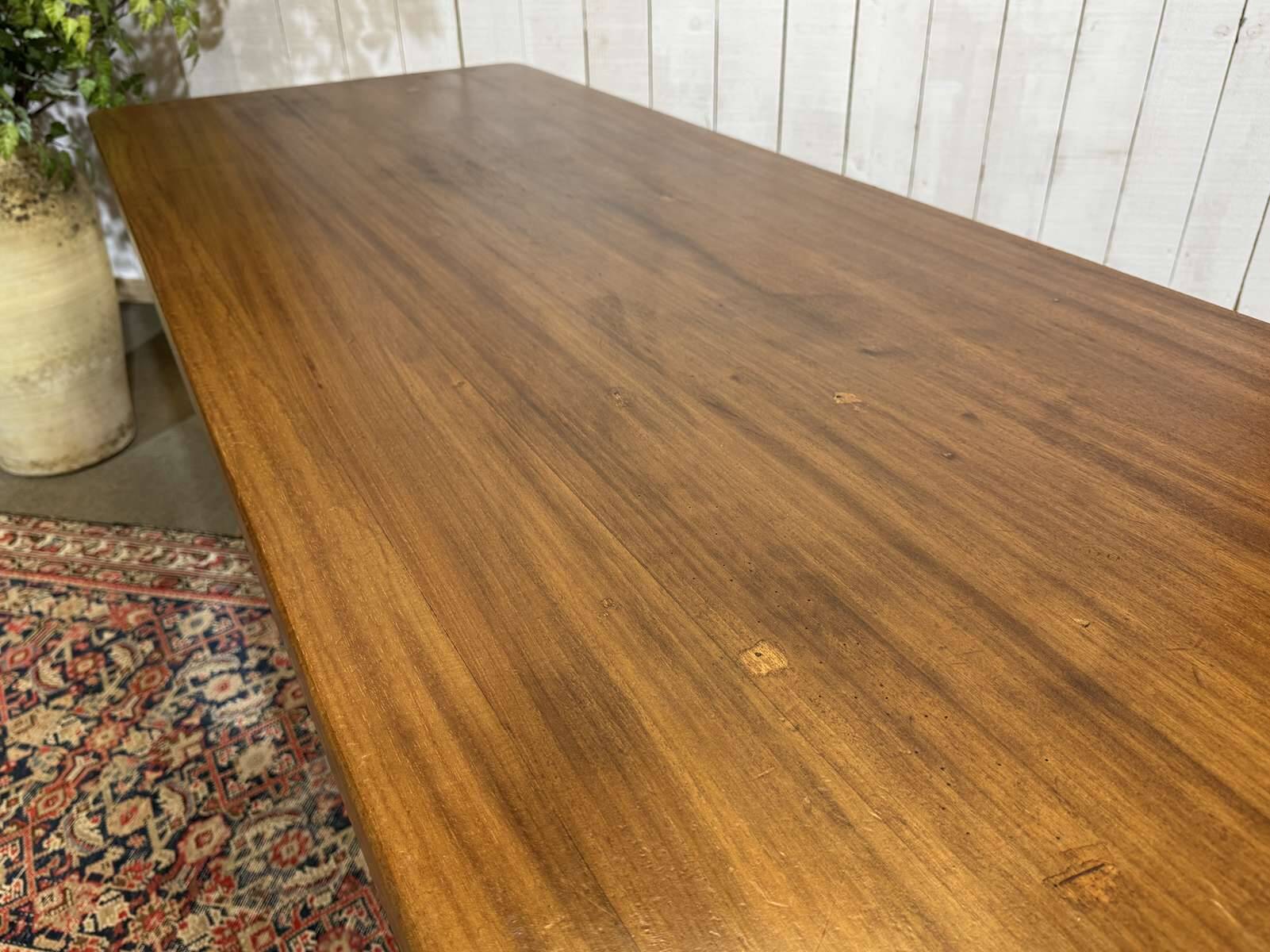 1970s mahogany monastery table - L=2m W=80cm H=75cm