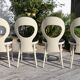 Chaise baumann mouette blanche skaï noir