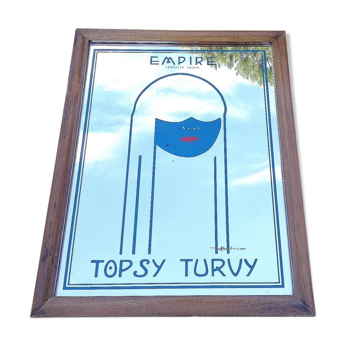 Advertising mirror