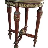 Guéridon Neoclassico in Mogano e Marmo Rosso Fine '800