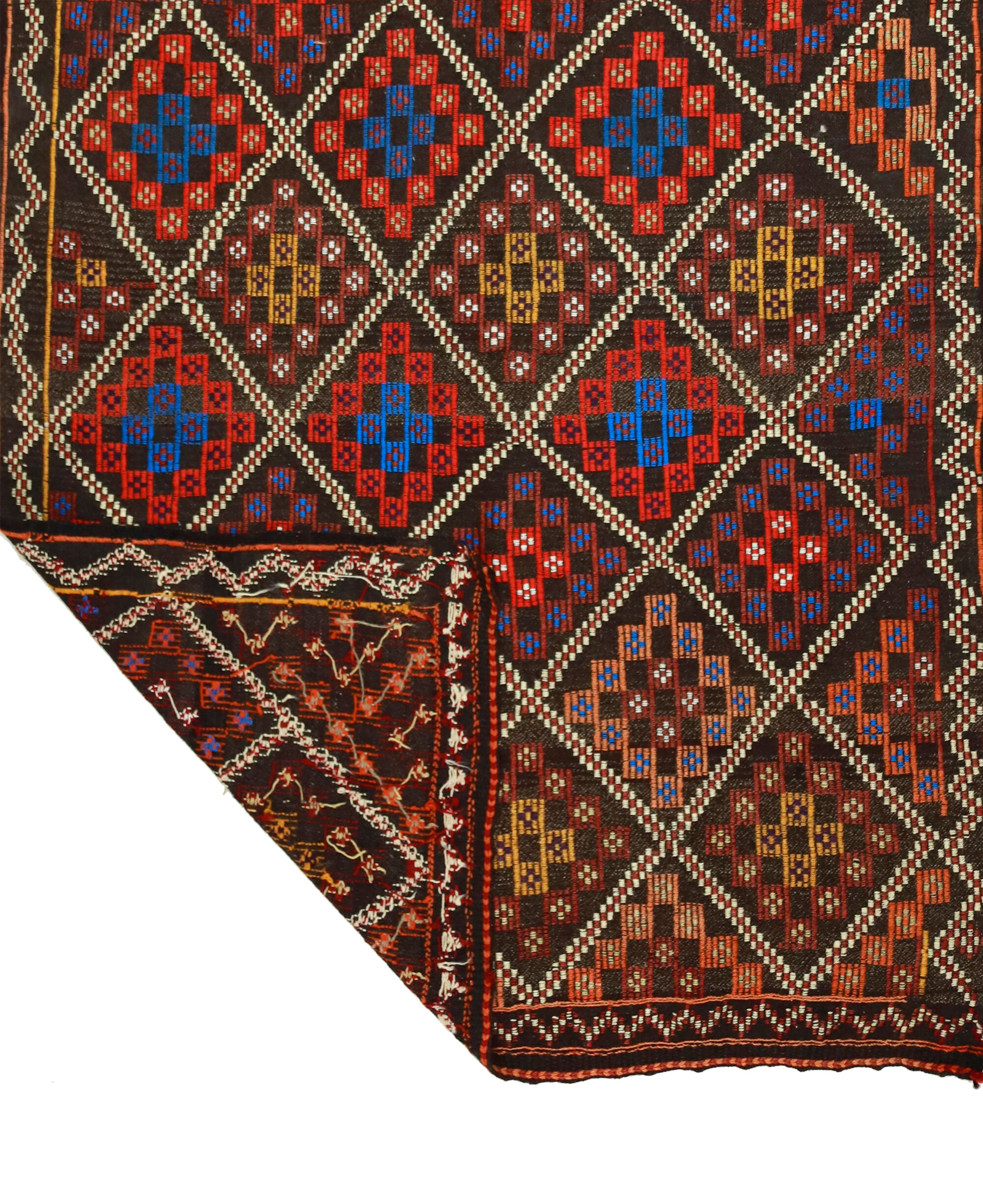 Anatolian handmade kilim rug 300 cm x 130 cm