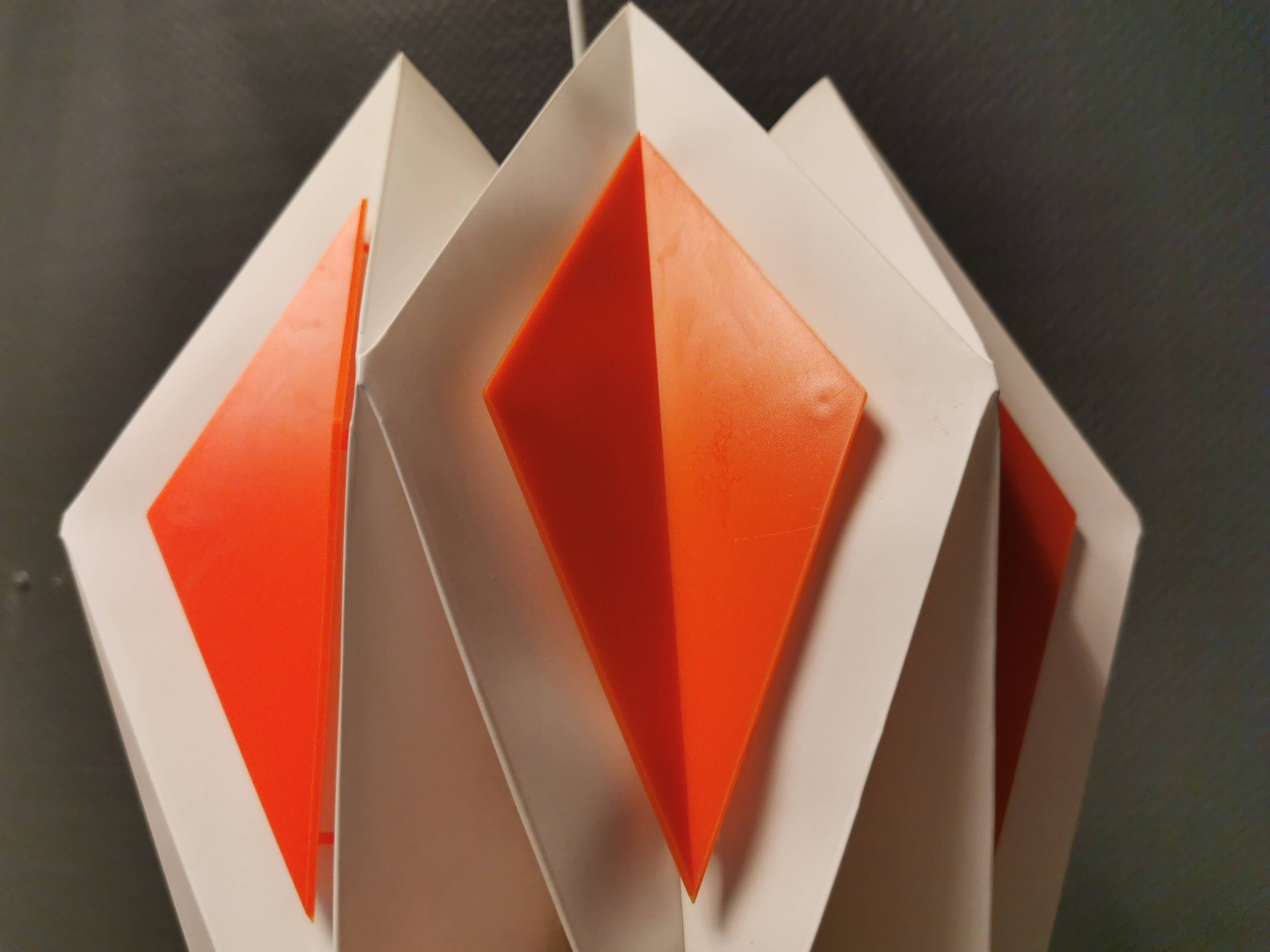 Hanging lamp, designed by Lars E Schiøler, for Hoyrup Lighting 1970s, model Harlequin.