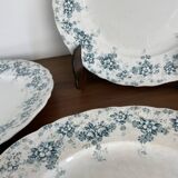 Ensemble de 4 assiettes plates en faïence de Maastricht modèle Clara
