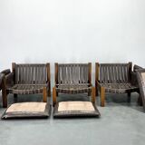 1980s Modular Leather Sofa by TON, Czechoslovakia
