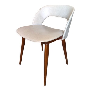Fauteuil scandinave skai blanc