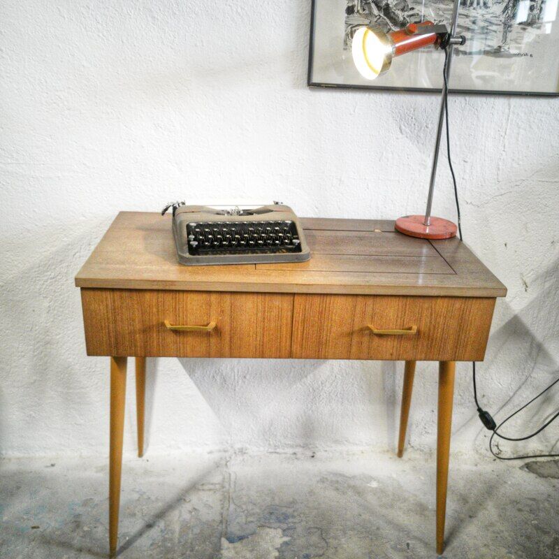 Vintage sewing machine console