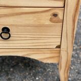 Vintage chest of drawers renovated in raw solid wood