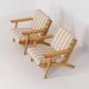 Pair of early GE-290 lounge chairs by Hans J. Wegner