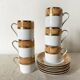 Espresso cups in porcelain and 24-carat gold gilding