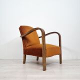 Paire de fauteuils incurvée Art Déco