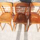 3 old wooden bistro chairs by Baumann