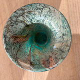 Vintage blown glass vase Mdina Glass, Malta – turquoise tones and a