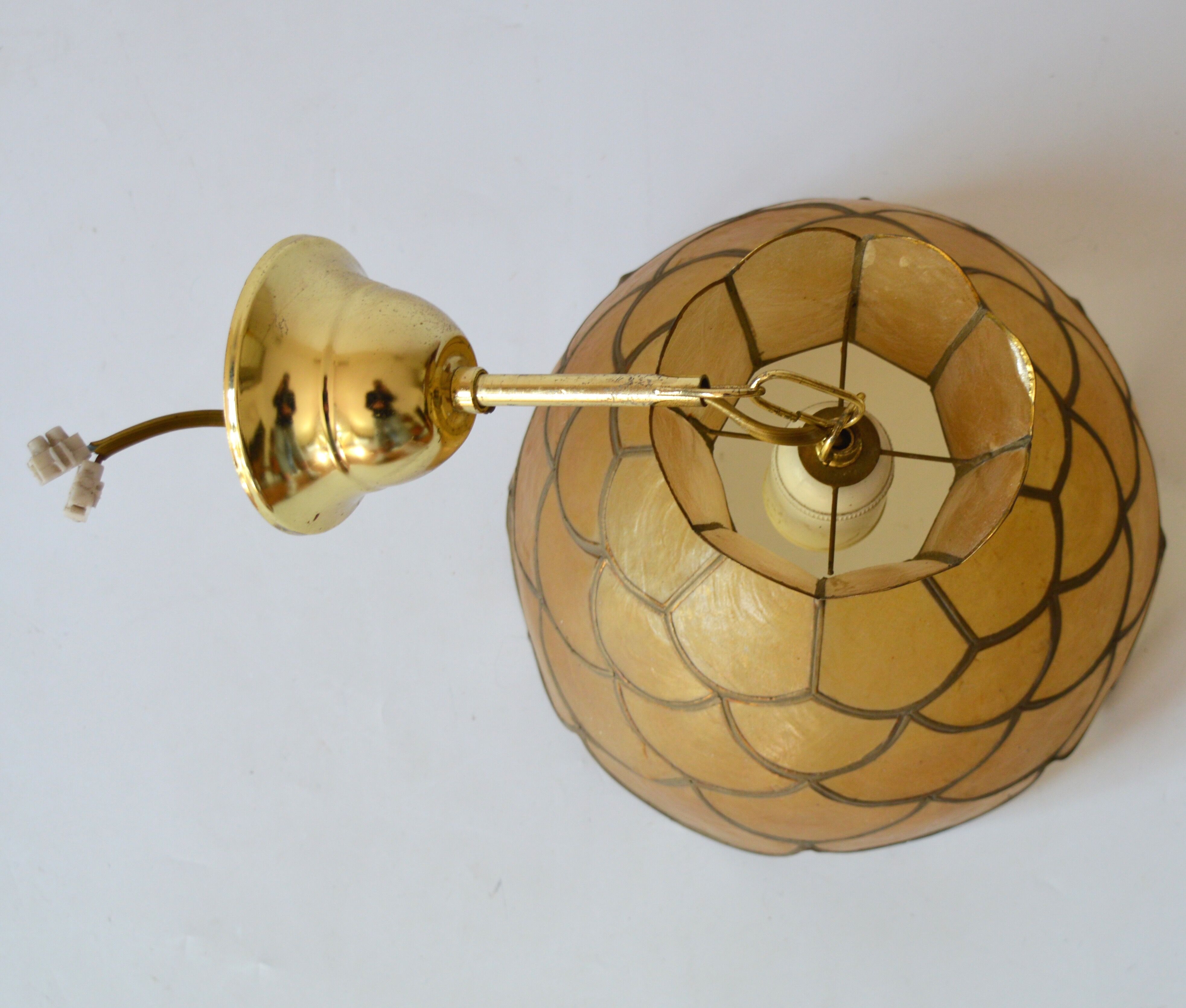 Mother-of-pearl and brass suspension