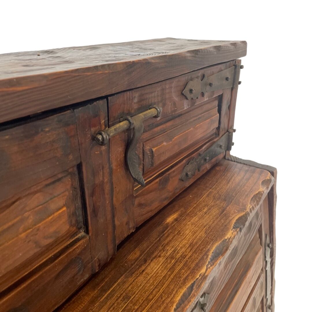 Vintage brutalist spanish wall cabinet cupboard design