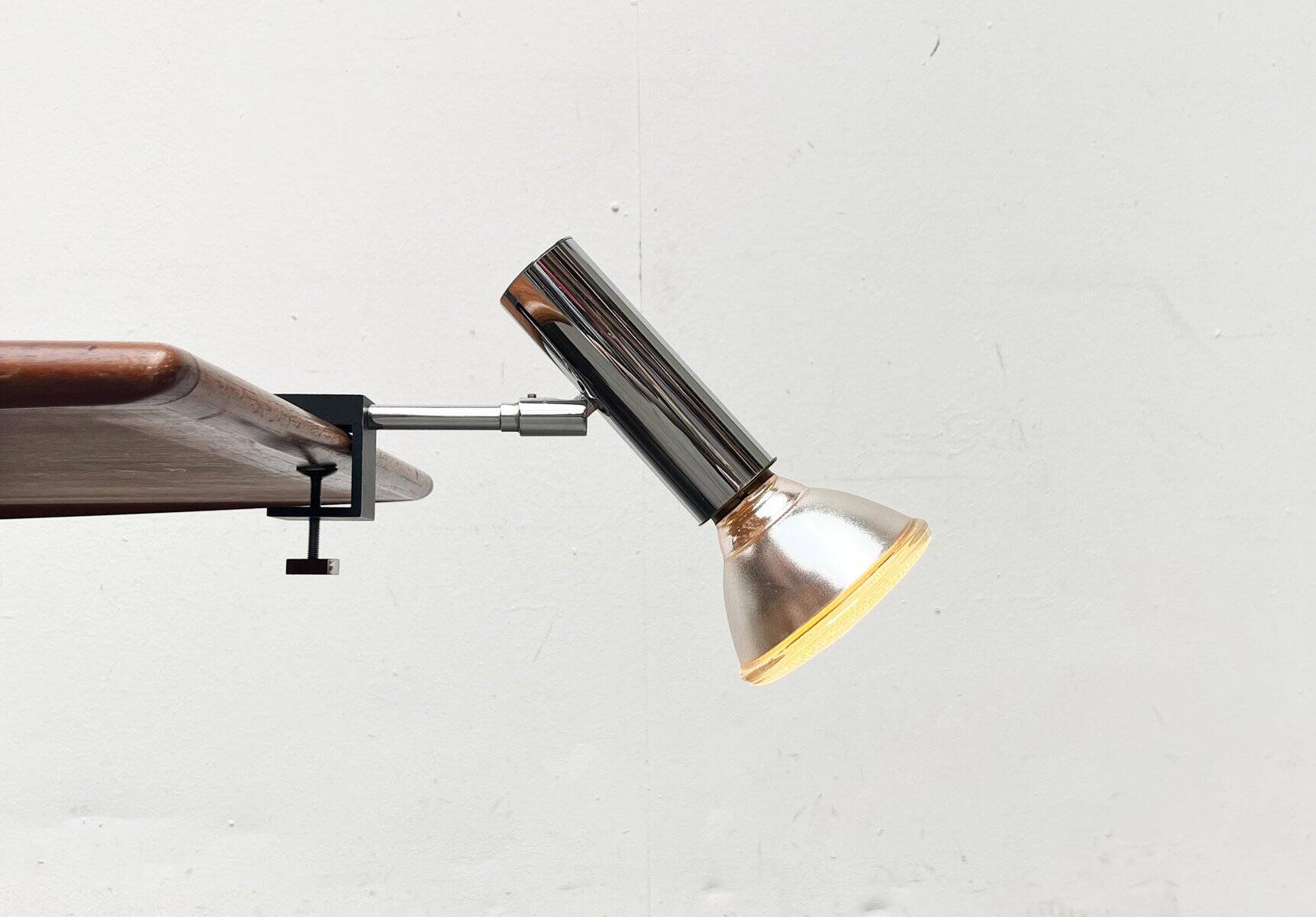 Mid-Century Modern minimalist clamp lamp by Cosack, 1960s.