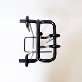 Ensemble d'accessoires de cheminée minimaliste en métal noir 'Mace-Line' par Ann Maes - 1970s