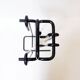 Minimalist black metal fireplace accessory set 'Mace-Line' by Ann Maes - 1970s