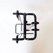 Minimalist black metal fireplace accessory set 'Mace-Line' by Ann Maes - 1970s