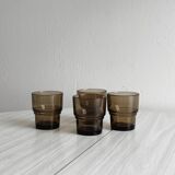 4 thick glass smoked glasses