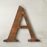 Solid metal sign letter "A"