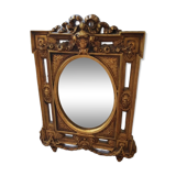Old small golden mirror