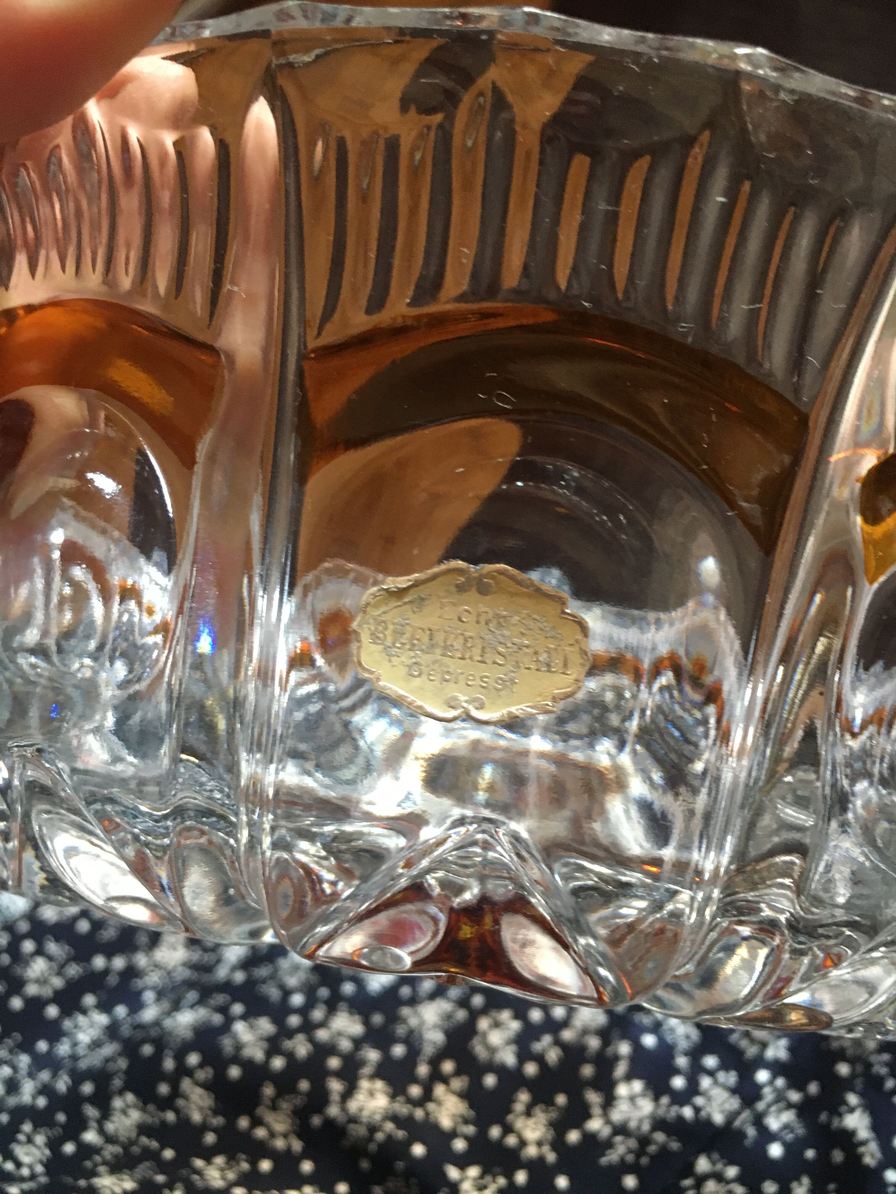 Bohemian crystal bowl cup