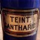 2 pots a pharmacy 19th in dark blue glass