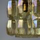 60er 70er Jahre Deckenlampe Glashütte Limburg Germany Glas & Messing Space