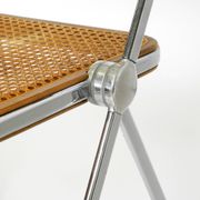 1970s Plia folding chair with Vienna cane by Giancarlo Piretti for Castelli