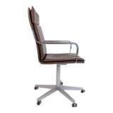 Rudolf Glatzel Leather Office Chair, Knoll
