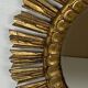 Large midcentury Spanish gold gilt wood sun or sunburst mirror, 1950s