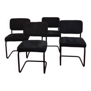 lot 4 chaises velours