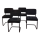 Lot 4 chaises velours noir