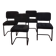 Lot 4 chaises velours noir
