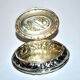 Art deco pillbox box in silver metal - antique snuffbox pillbox
