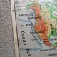 Vintage school map Lablache American Continent - USA