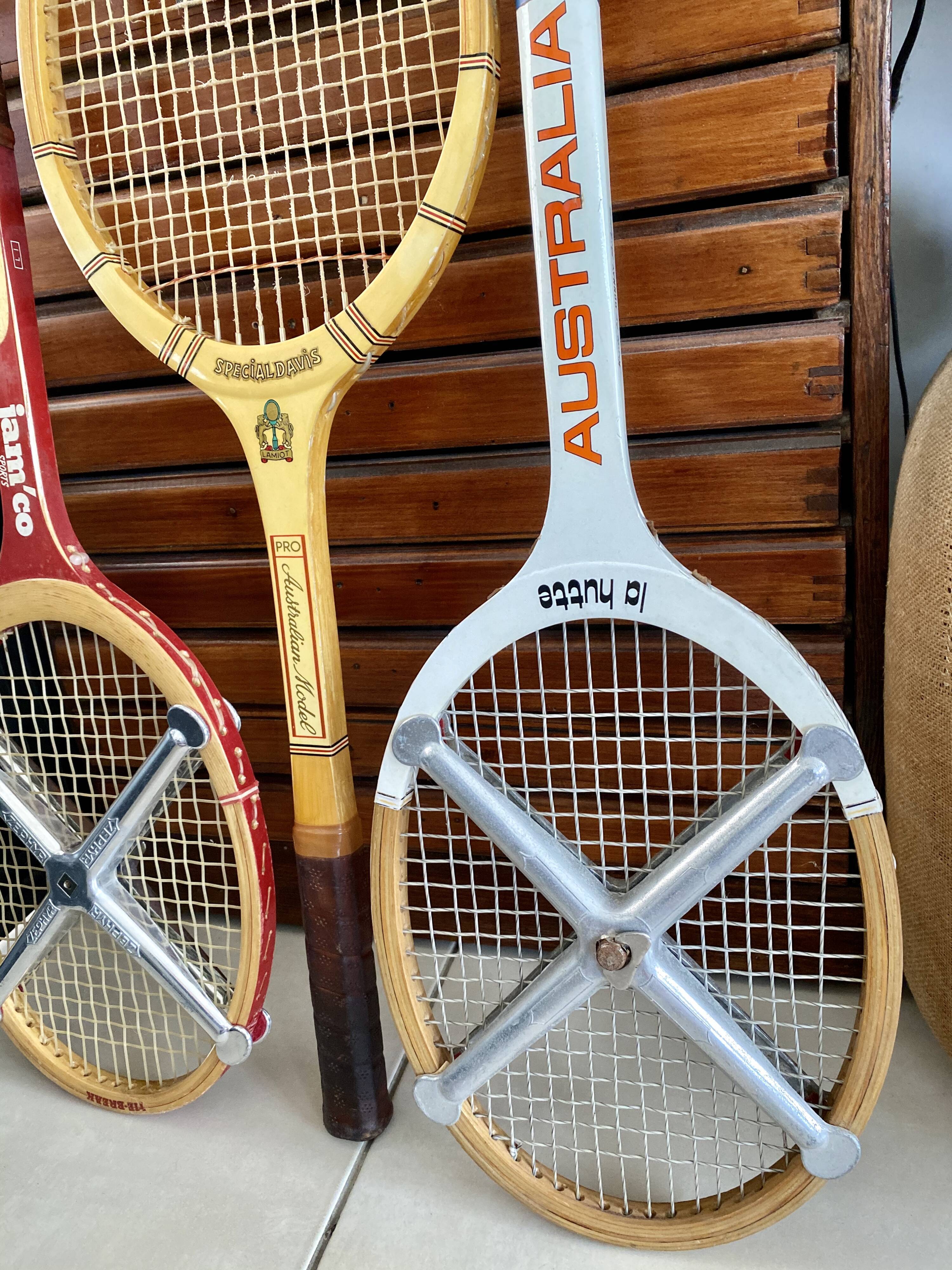 Lot of 3 vintage tennis rackets