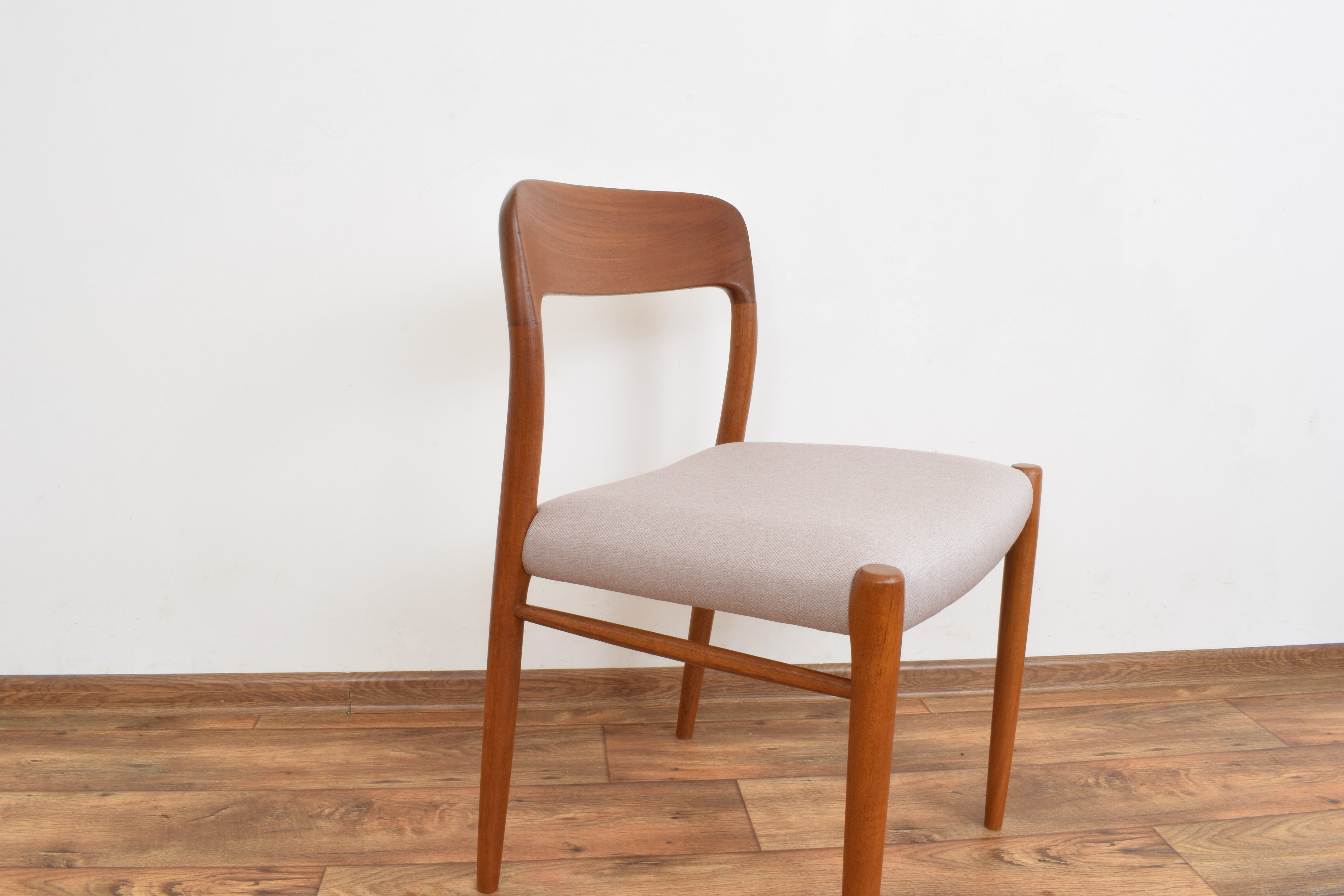 Danish Teak Dining Chair Model 75 by Niels Otto Møller for J.L. Møllers, 1960s, Set of 6.