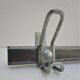 Vintage school wall rack in patinated steel