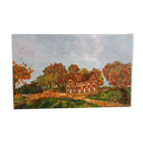 Oil on canvas-illustration