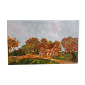 Oil on canvas-illustration
