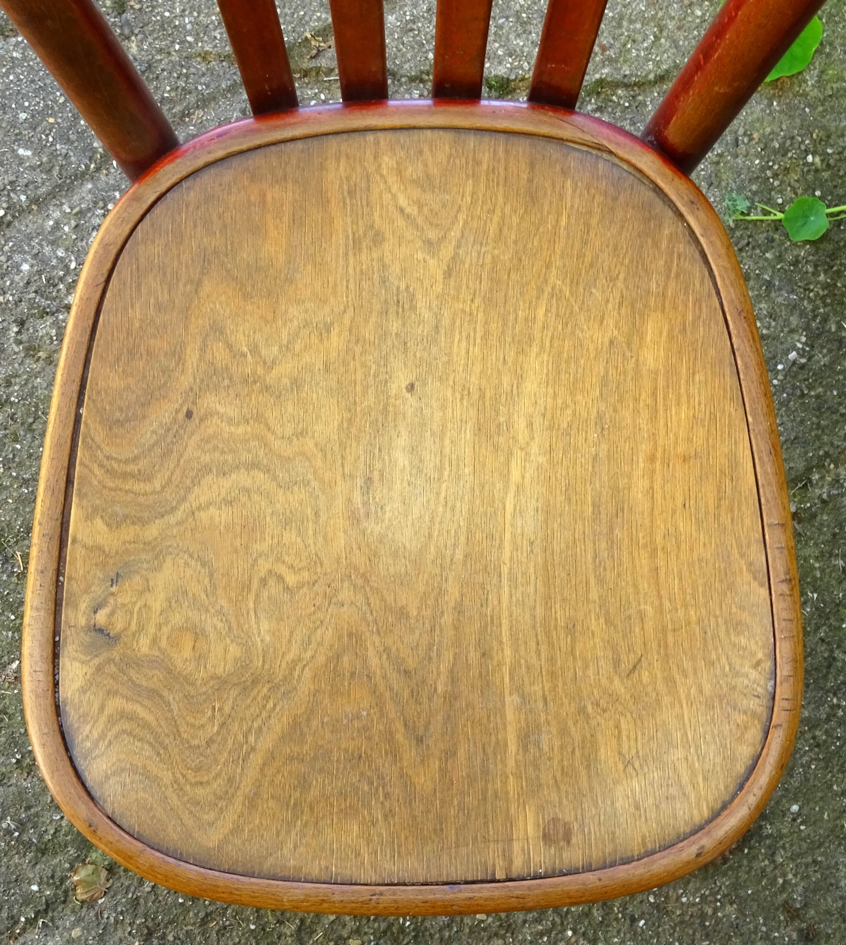2 FISCHEL Bistrot chairs No. 89 1/2, 1932 wooden seat