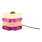 Brutalist glass table lamp by Albano Poli for Poliarte, Italy 1970s