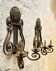 Pair of neoclassical wrought iron wall lights