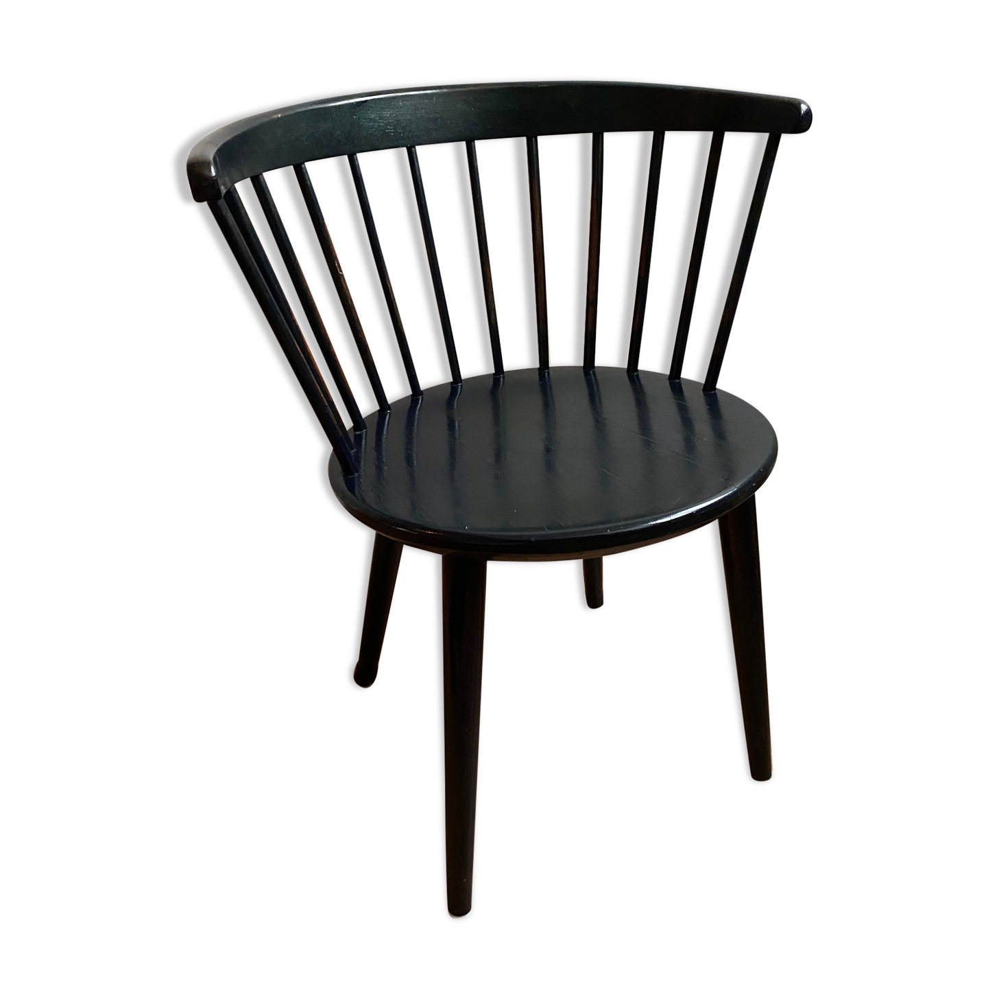 Mid-Century Scandinavian Spindle Back Side Chair from Nesto, 1960s