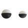 Round black metal wall lights, small and large set, by Bega, 1970s, Germany.