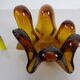 Large Murano amber glass bowl, Italy, 1960s