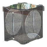 Bedside side table, plexiglass end table Vintage 1970 space age
