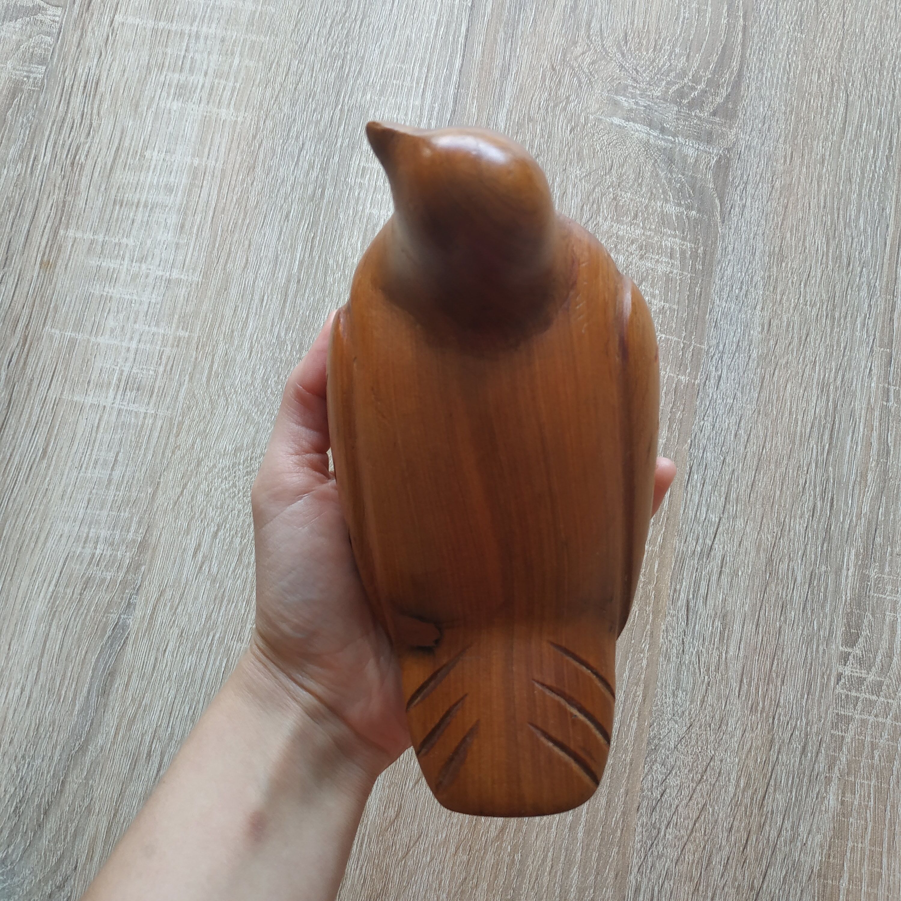 turned wooden bird